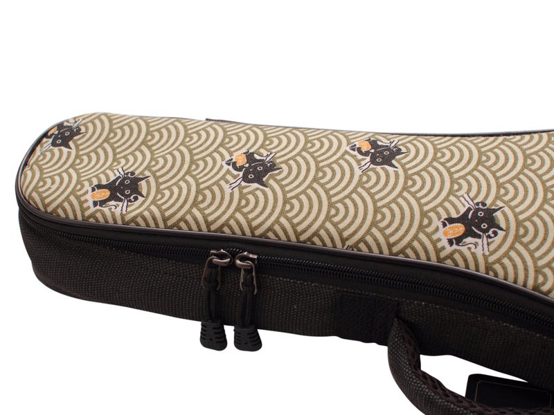 MUSIC FIRST Canvas Vintage Style "Fortune Cats (Maneki Neko)" Ukulele case ukulele bag ukulele gig bag (23~24 inch Concert, Fortune Cats) - Image 4